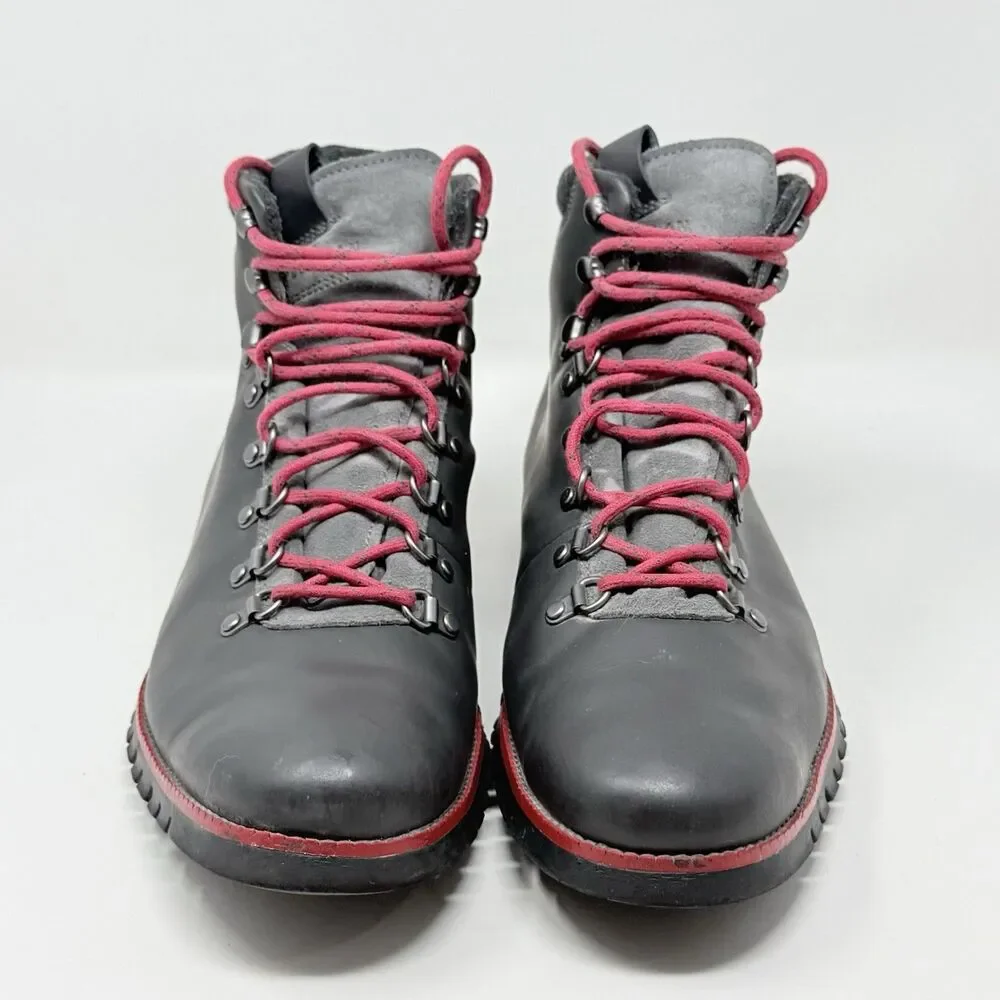 Cole Haan ZeroGrand Water Resistant Hiking Boots Mens 12 M Gray Magnet Leather